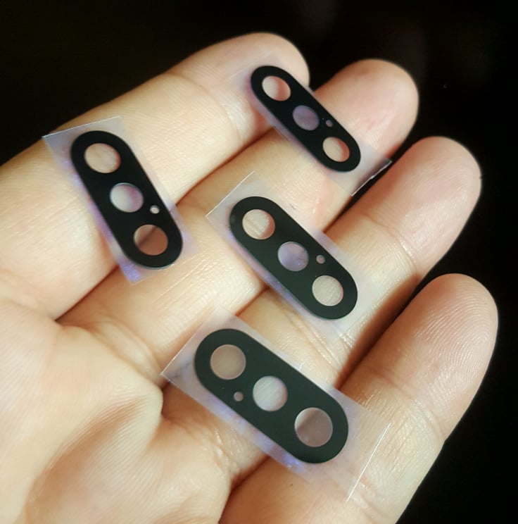 Mặt Kính Camera Sau Iphone X Không Khung, Có Kèm Theo Keo, Linh Kiện Thay Thế