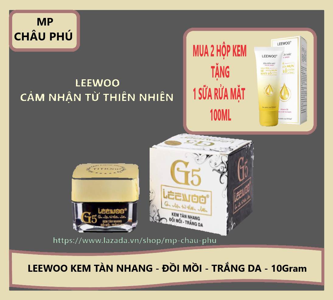 KEM TÀN NHANG - ĐỒI MỒI - TRẮNG DA LEEWOO G5 - 10Gram ( 1 HỘP ) LƯU Ý mua 2 tặng 1 chai sữa rửa mặt LEEWOO 100ml