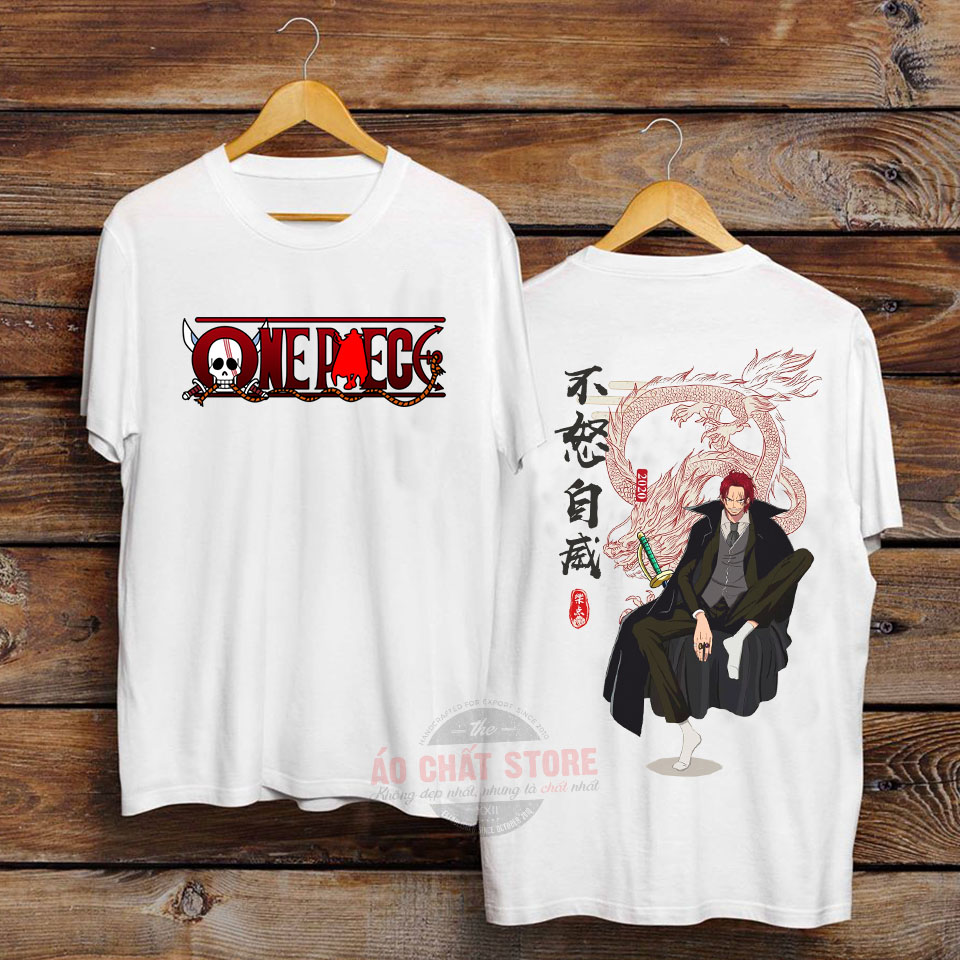 Áo phông shank tóc đỏ one piece tứ hoàng shanks thư pháp cực đẹp op104
