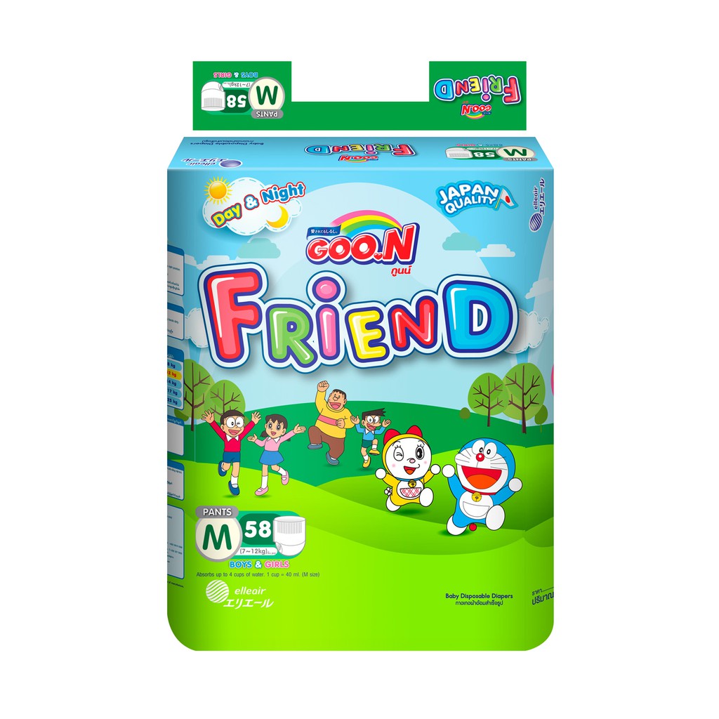 Bỉm Goon Friend size M58 tặng thêm miếng