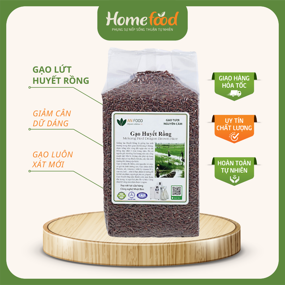 Gạo lứt huyết rồng 1.5kg/ gạo lứt đỏ túi 1.5kg