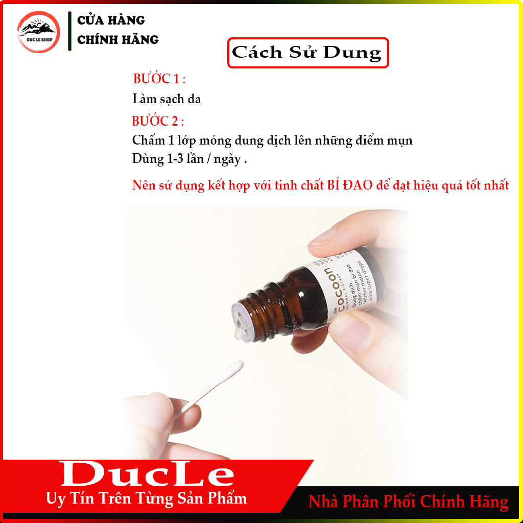 [HCM]Dung dịch chấm mụn bí đao Cocoon 5ml