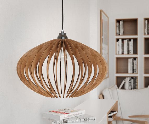 Đèn thả trần bằng gỗ thông Light Modern Lamp Chandelier