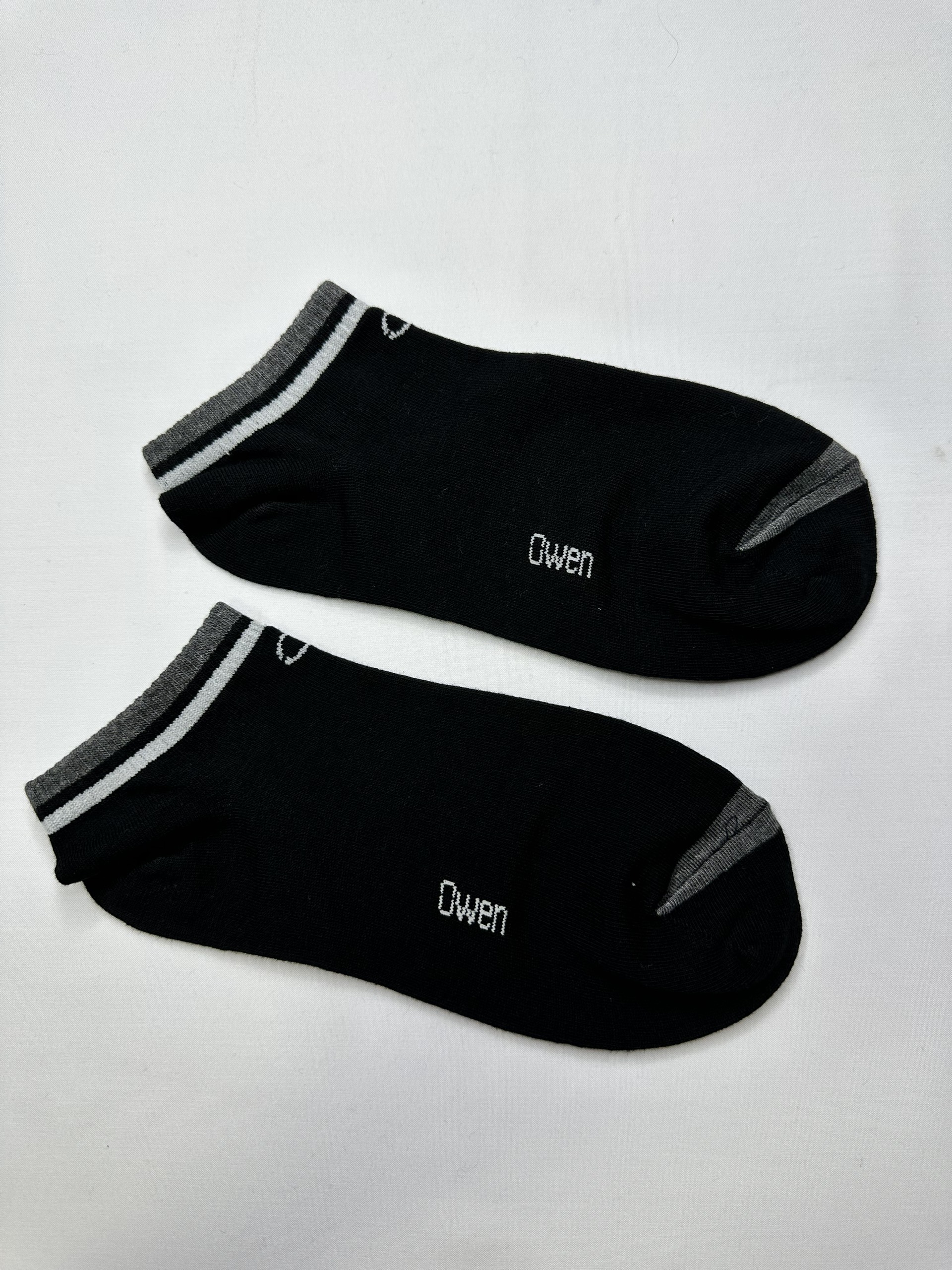 Tất nam cao cấp OWEN cổ ngắn phối viền cổ- 100% cotton khử mùi