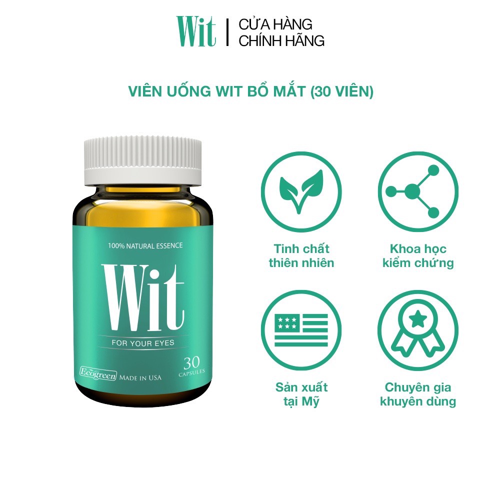 [HCM]Viên Uống Bổ Mắt Wit - Nhập Khẩu Từ Mỹ (30 Viên)