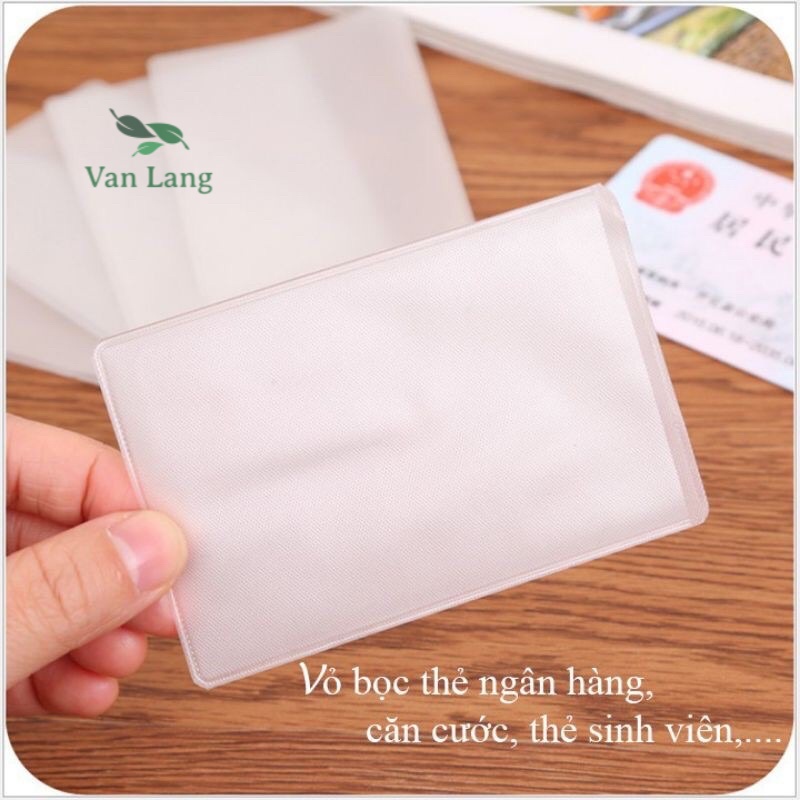 10 chiếc Bọc bảo vệ thẻ căn cước công dân, thẻ ngân hàng, thẻ tín dụng, bằng lái xe không thấm nước