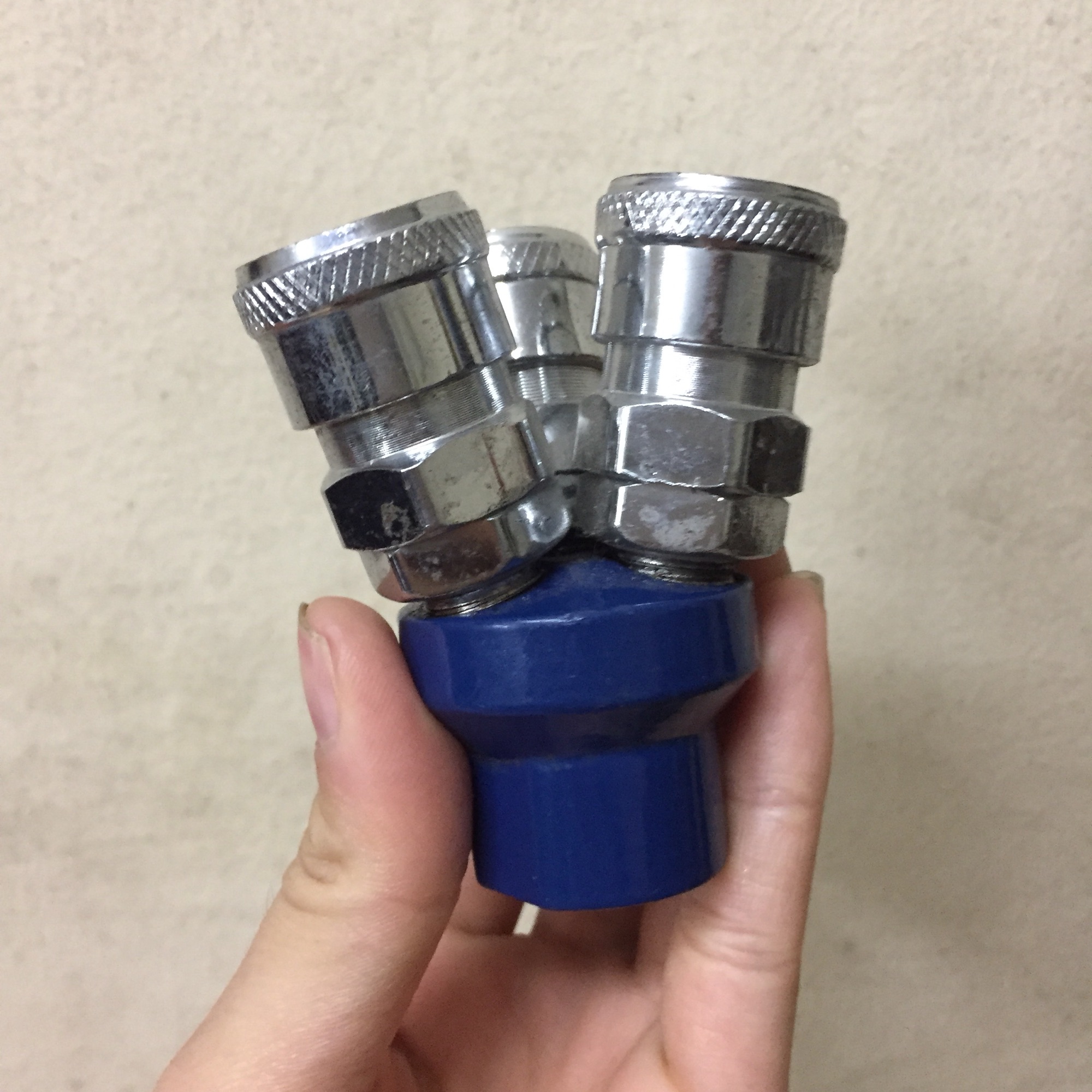 Đầu Nối 2 Chiều G1/2 Ren Khớp Nhanh Bằng Thép Carbon Mạ Chrome Bộ Chia Khí Nén