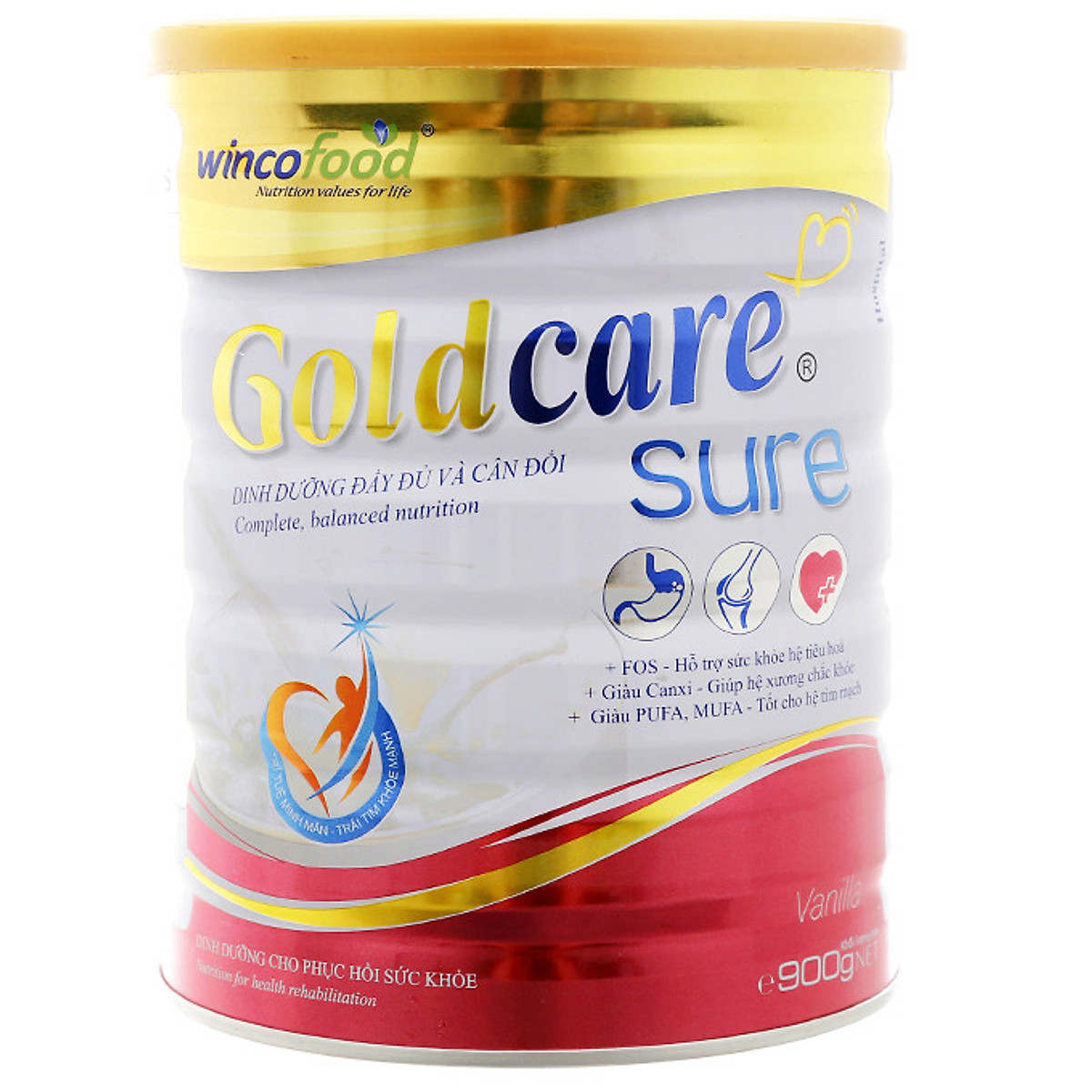 Sữa bột Wincofood Goldcare Sure Dinh dưỡng đầy đủ và cân đối lon 850g từ