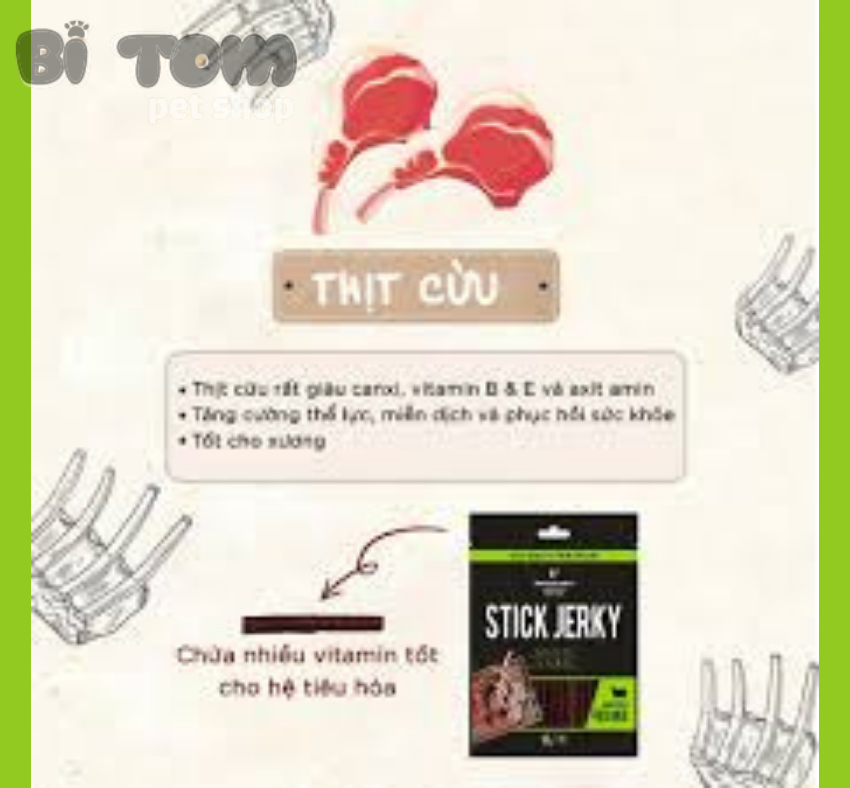 SACK THỊT QUE CHO CHÓ  BOWWOW STICK JERKY - 90GR