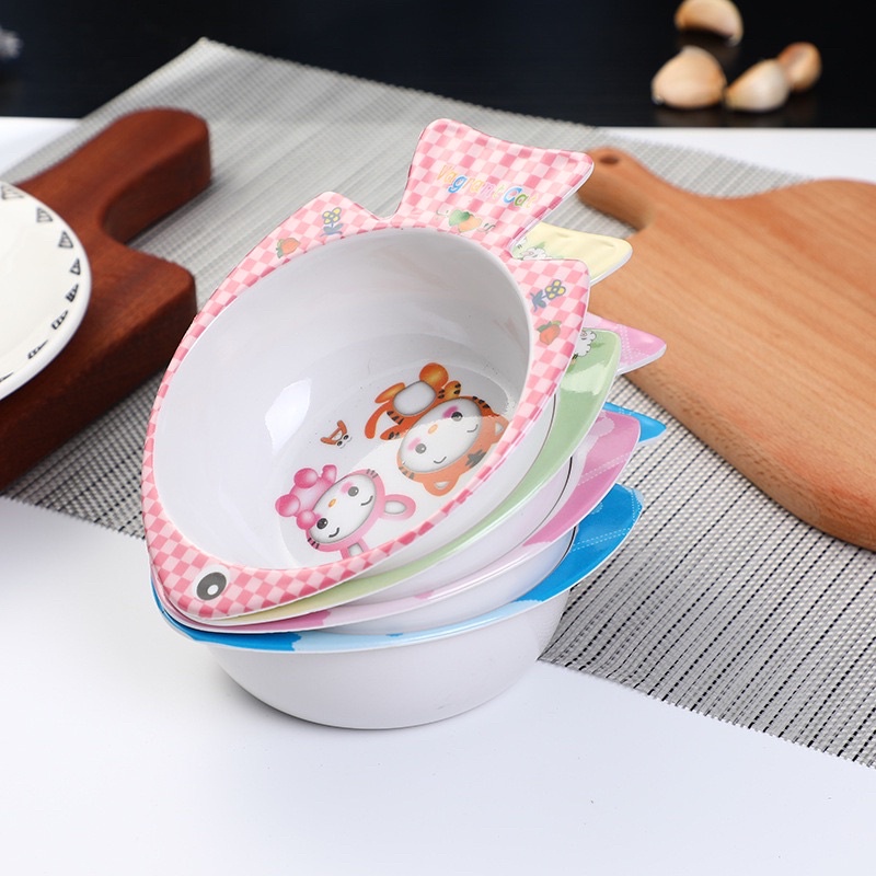 [Hoàn tiền 6%] Bát nhựa ăn dặm hình con cá cho bé ăn dặm - E58