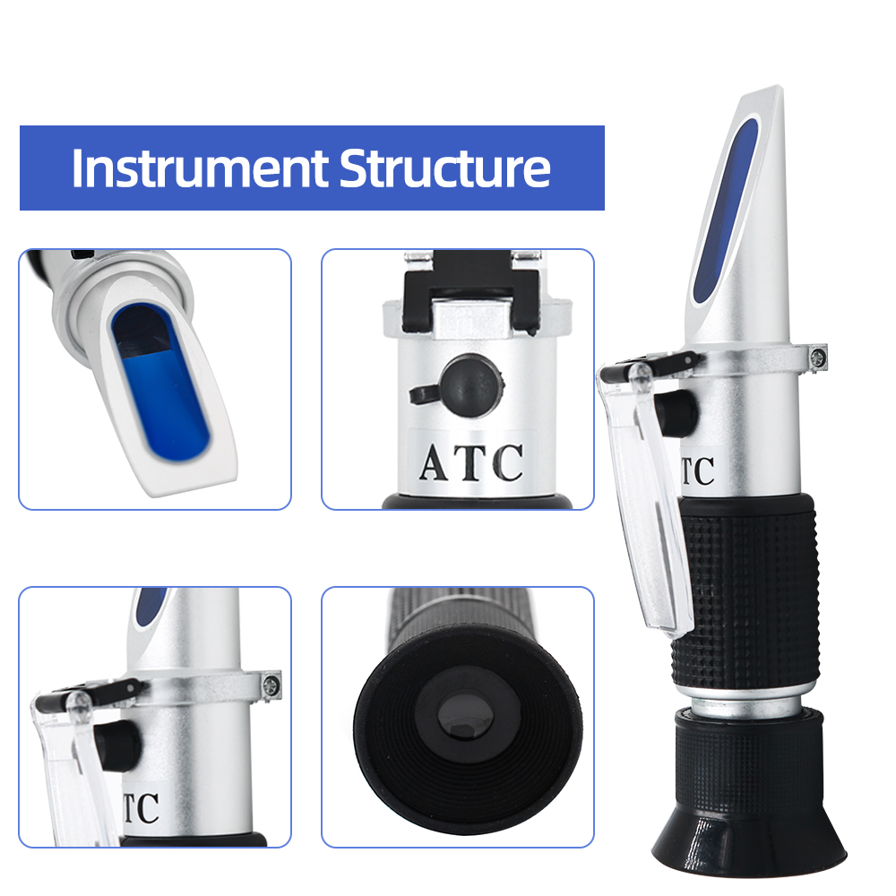 Khúc xạ kế độ mặn 2 trong 1 0-28% và Máy đo nồng độ đường Khúc xạ kế 0-32% với hộp bán lẻ