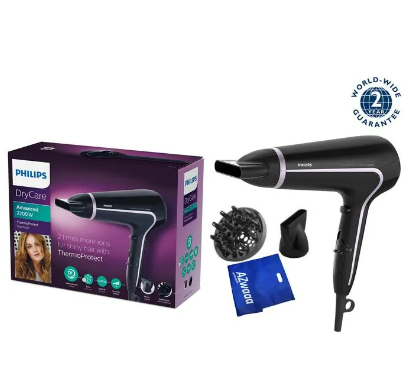 Philips hair dryer bhd170/40, bhd270/40, perfect hair styler with hot and cold drying, 2200w capacity, ionization function for shiny hair, imported from germany, 12 month warranty