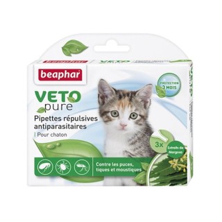 Beaphar - Nhỏ gáy ngừa ve rận cho mèo con & mèo trưởng thành - 3 ống thumbnail