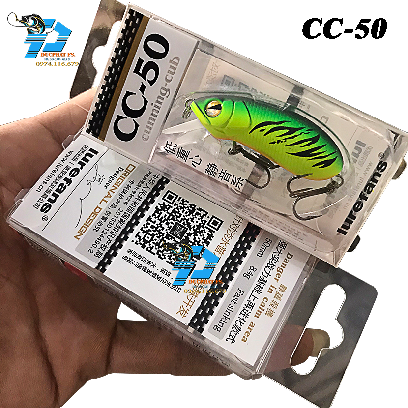 Mồi Giả lure CC50, Mồi lure cá chẽm , cá lóc