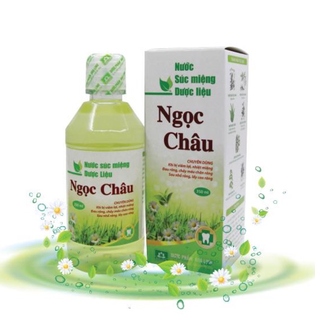 [Lấy mã giảm thêm 30%]Nước Súc Miệng Dược Liệu Ngọc Châu 350ml