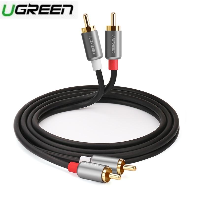 Cáp AV 2 đầu hoa sen 2M UGREEN 10518 - UGREEN 10518 - AV104 2RCA