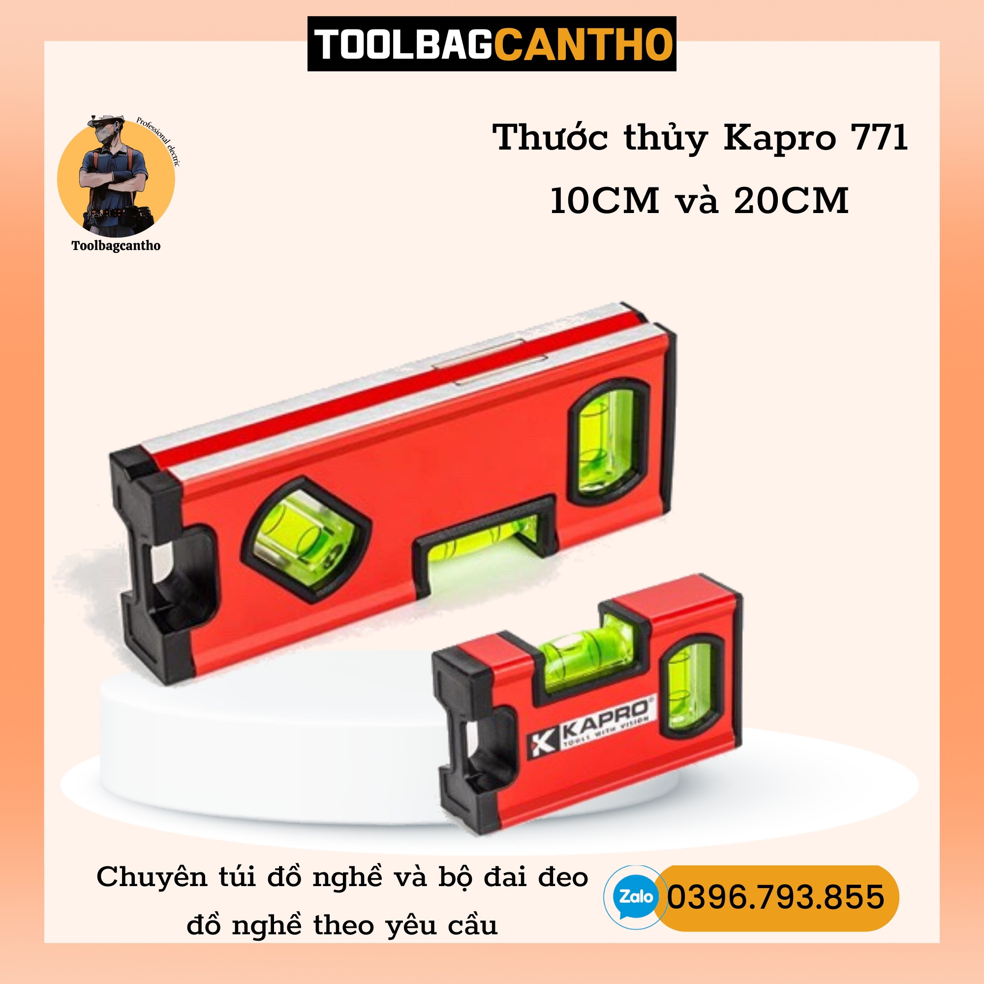 Thước thủy Kapro 771 10CM và 20CM