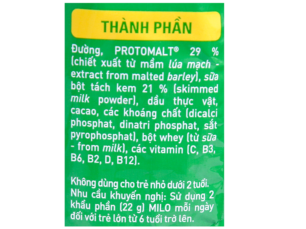 Bột thức uống lúa mạch 3in1 Milo Active Go bịch 330g