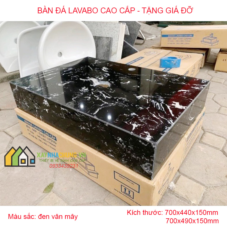 Bàn đá lavabo đen cao cấp