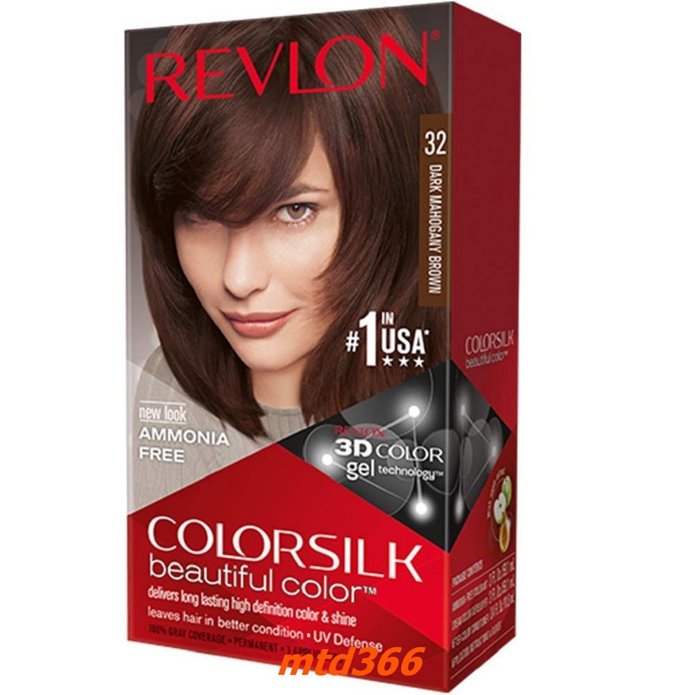 Thuốc nhuộm tóc số 32 nâu gỗ sậm revlon colorsilk