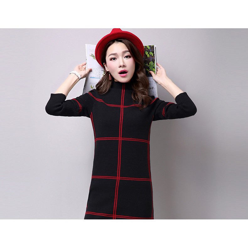 ĐẦM LEN KẺ CHẤT SIÊU ĐẸP