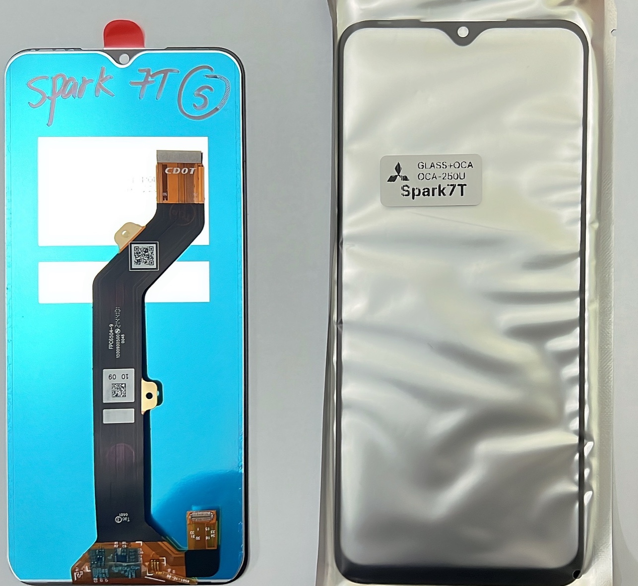 Màn hình nguyên bộ tecno spark 7t / spark 7, màu đen