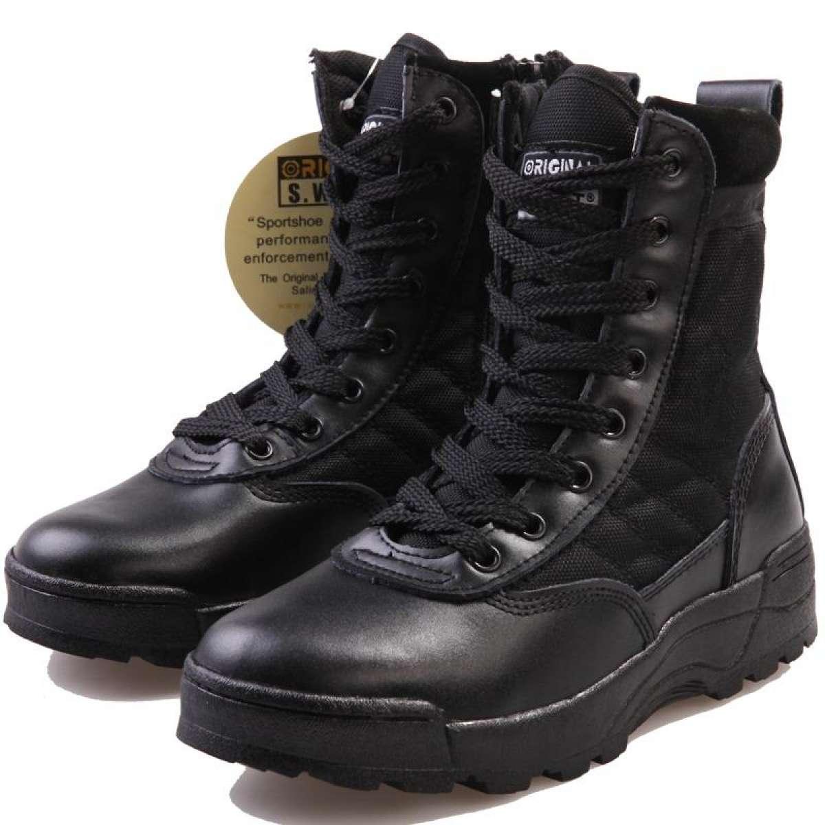 GIÀY CHIẾN THUẬT SWAT CAO CỔ MÀU ĐEN, VÀNG CÁT