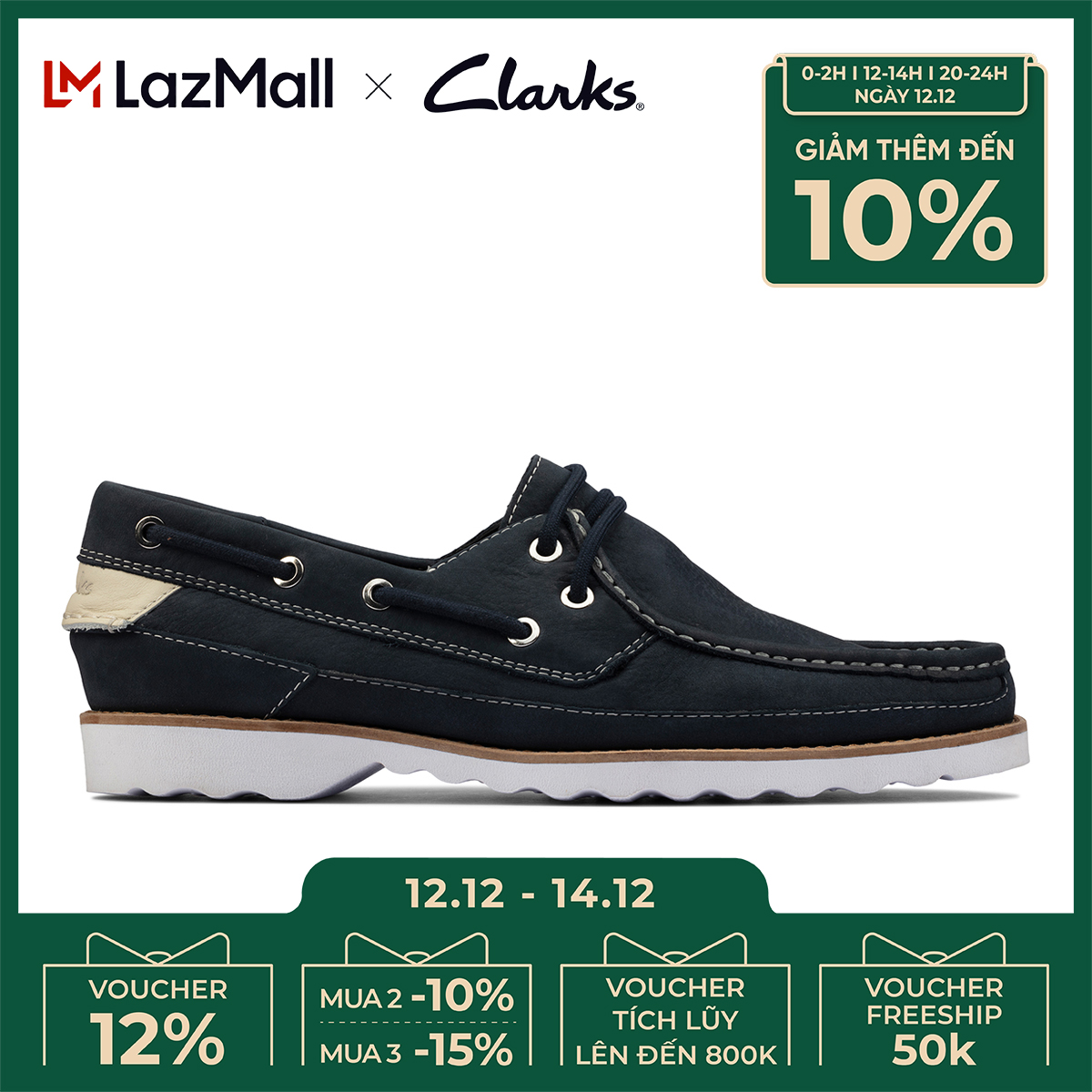 Giày Lười Da Nam Clarks - Durleigh Sail