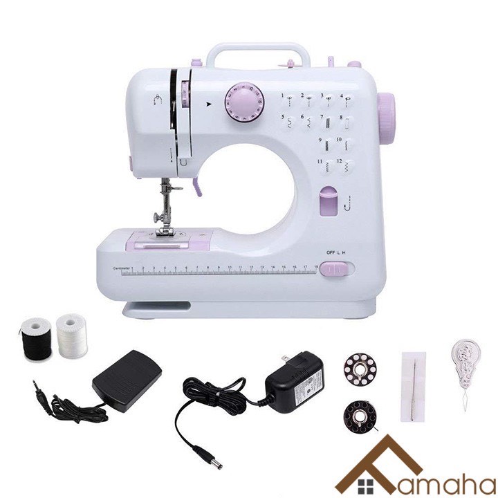  Máy May Mini Gia Đình FHSM505 12 Kiểu May Có Vắt Sổ Máy may mini gia đình Bán Chạy Hiện Nay Dễ Dàng Sử Dụng. Bảo Hành 12 Tháng 