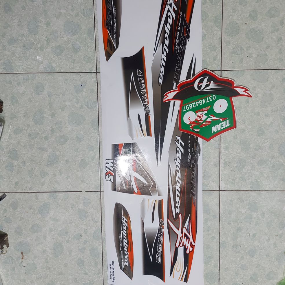 [HCM]Tem xe Elegant . Tem cao cấp hayabusa dán được nhiều màu xe