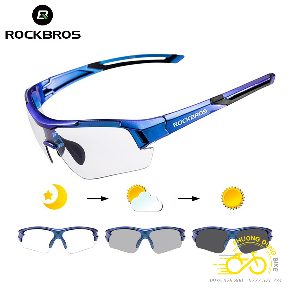 Kính mát xe đạp thể thao 1 mặt đổi màu ROCKBROS