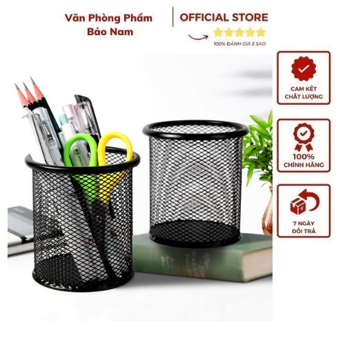 Hộp cắm bút sắt Sunwood 1202/1203 - Sản phẩm làm bằng thép không gỉ Thiết kế nhỏ gọn, đẹp mắt