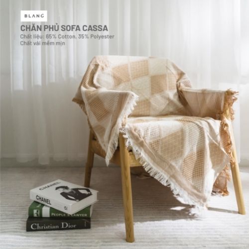 Chăn Phủ Sofa Khăn Phủ Sofa Chăn Phủ Giường Trang Trí Decor Cassa BLANC'