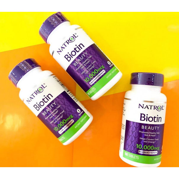 Viên uống mọc tóc Natrol Biotin 100 viên