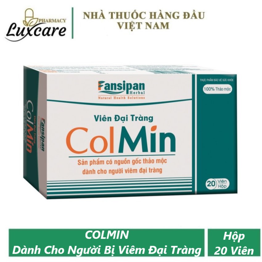 Colmin - Hỗ Trợ Viêm Đại Tràng & Đại Tràng Co Thắt (Hộp 20 Viên) Luxcare