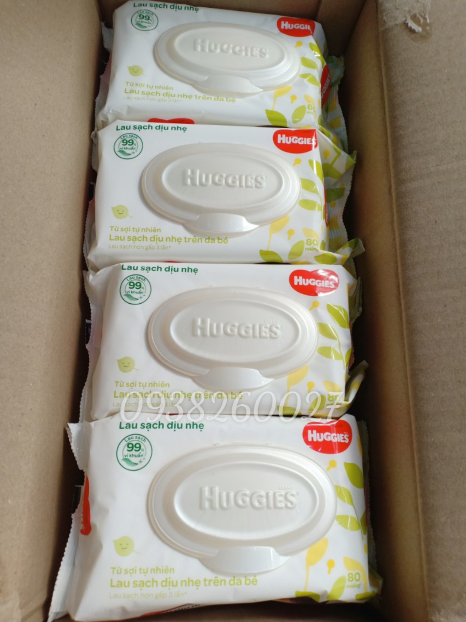 Khăn Ướt Huggies 80 tờ không mùi