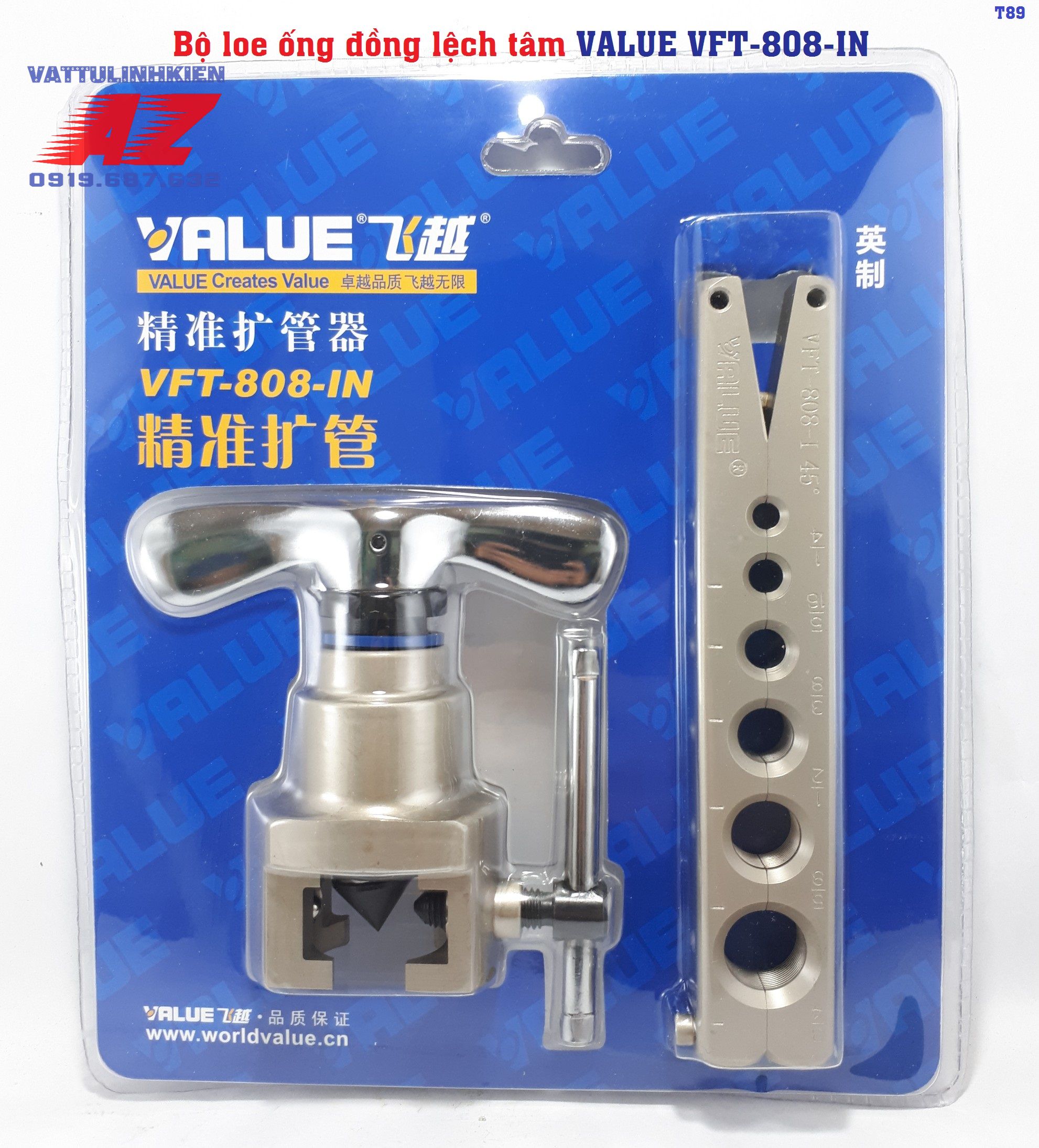 Bộ loe kẹp ống đồng lệch tâm value vft-808-in