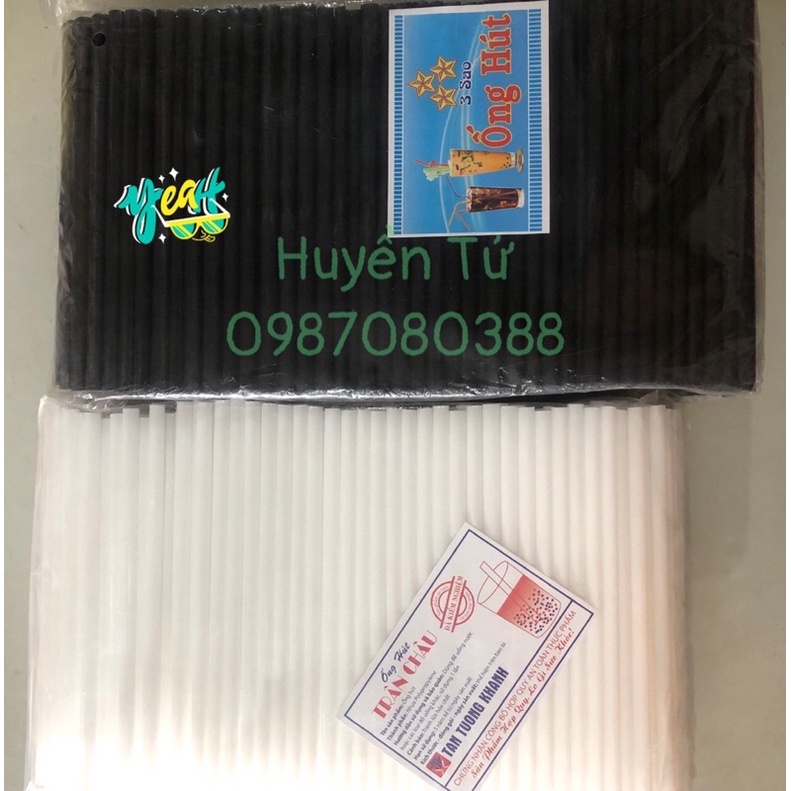 Ống hút sinh tố đen/trắng phi 8 gói 450~500gr
