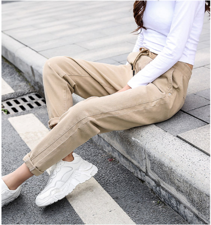 [HCM]Quần kaki nữ lưng thun thiết kế đơn giản cực chất