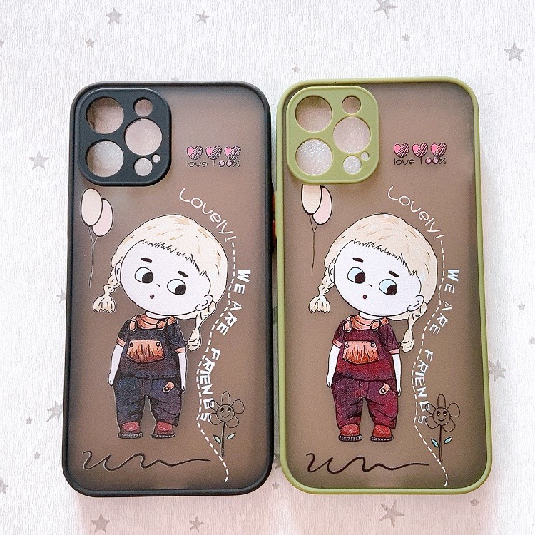 [HCM]Ốp dẻo viền màu hình cô bé IPhone 12/ 12 pro max/ 7 plus/ 8 plus/ 6/ 6s/ 6 plus/ 6s plus