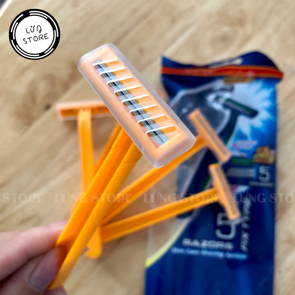 Combo 3 túi dao cạo râu 2 lưỡi tiện dụng (1 túi 5 cái)