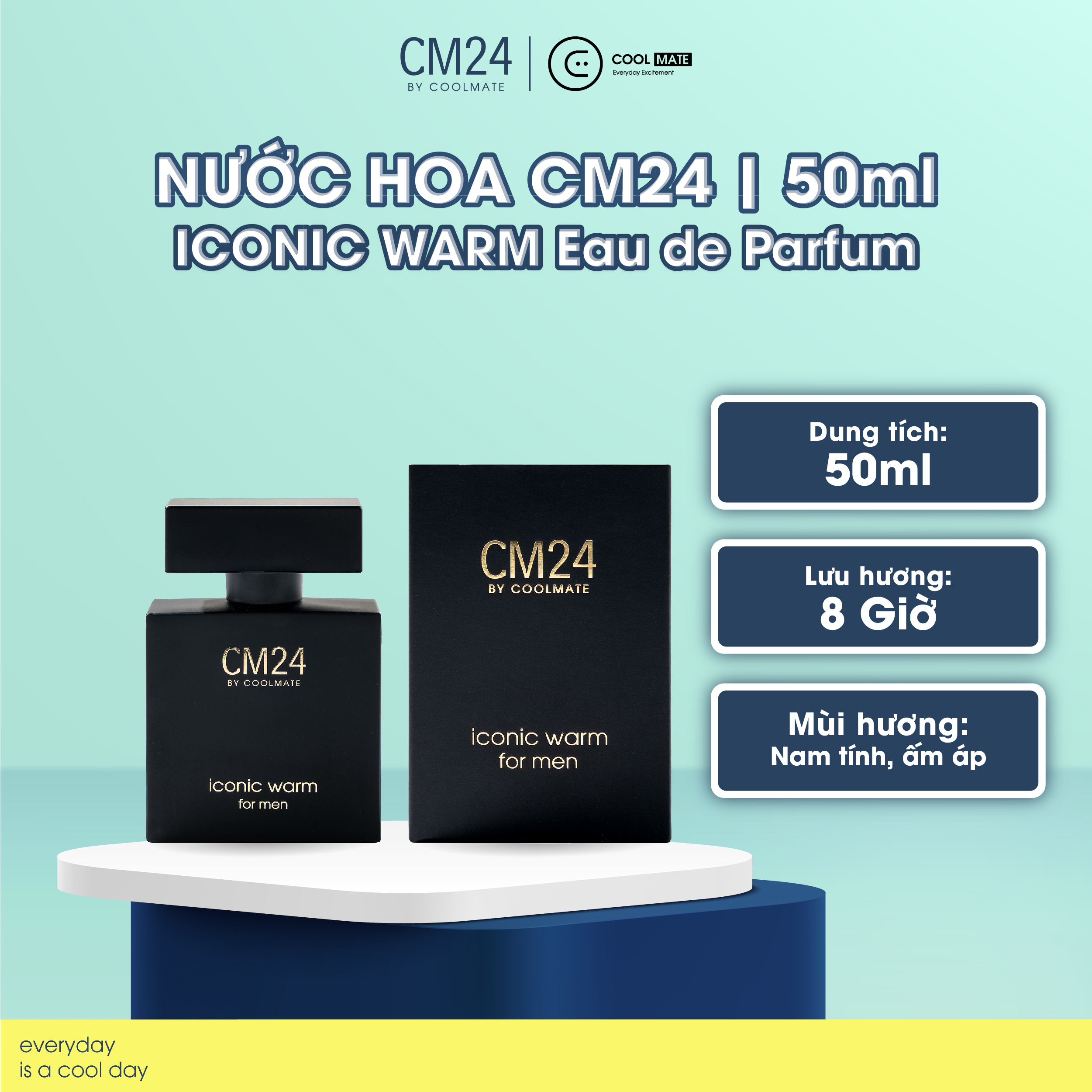 Nước hoa CM24 ICONIC WARM Eau de Parfum - 50ml - Thương hiệu CM24