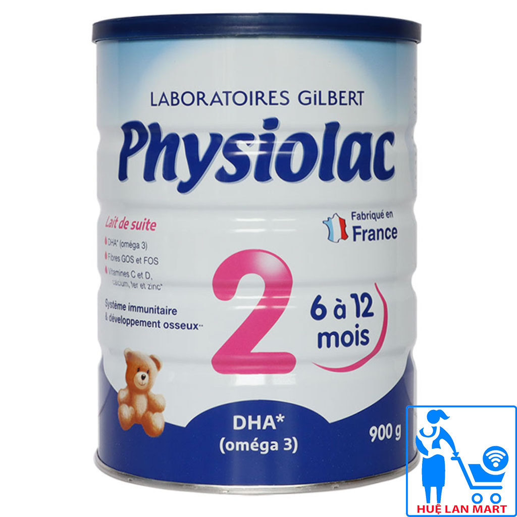 Sữa Bột Physiolac DHA 2 - Hộp 900g Cho trẻ 6 12 tháng tuổi