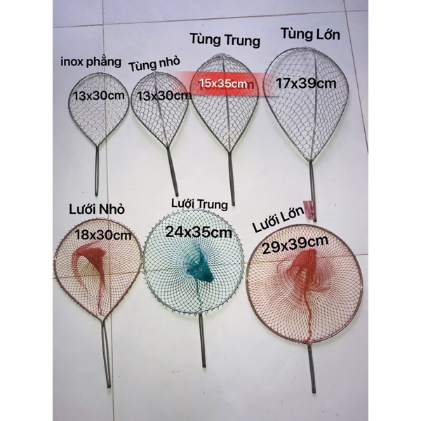 Vợt xiệc, Vợt có tùng inox, vợt xiệt cá, Vợt có Tùng Lưới