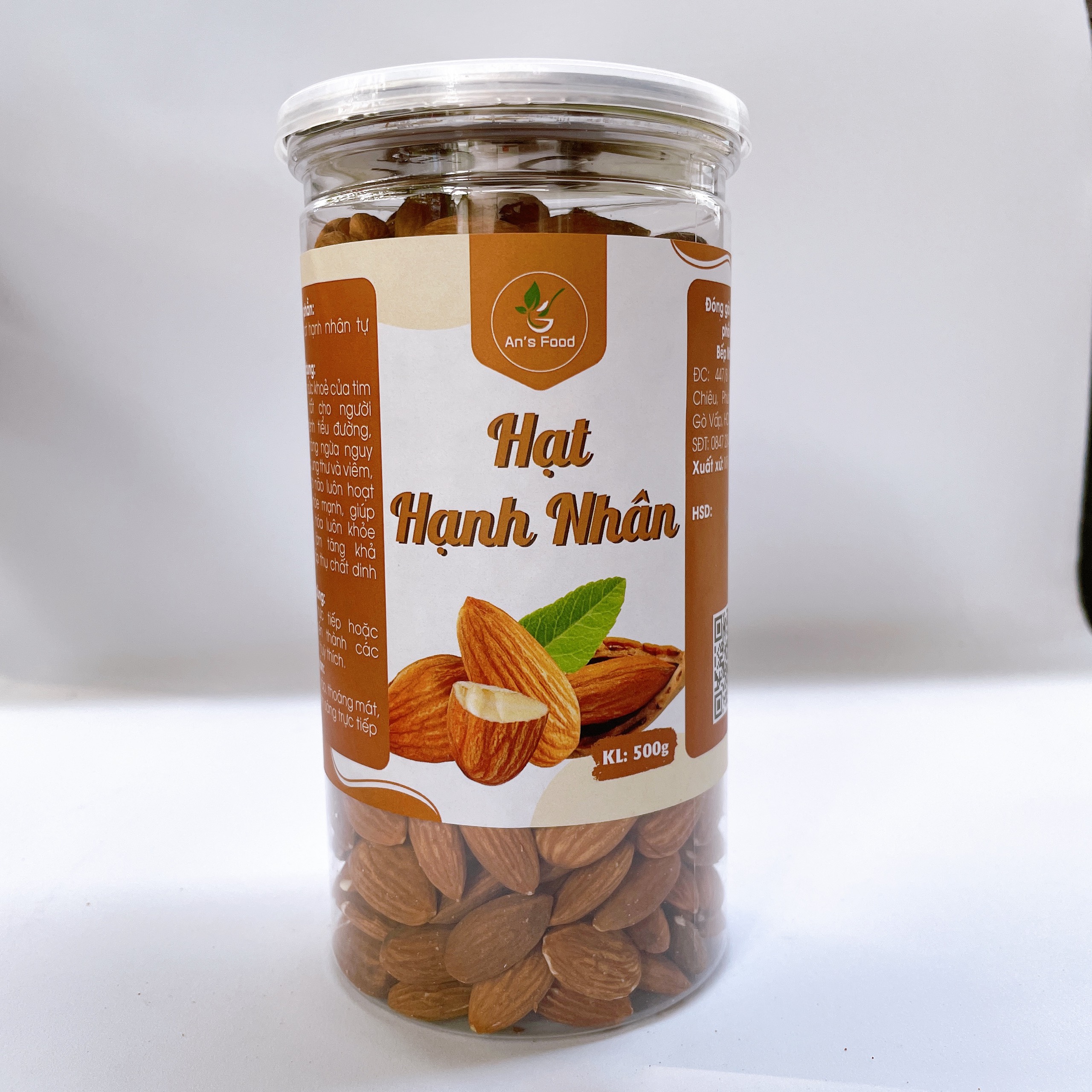 Hạnh nhân sống làm sữa hạt - hộp 500g