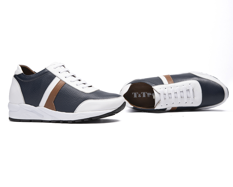 [8cm] shoes high male T&TRA T29 White Blue