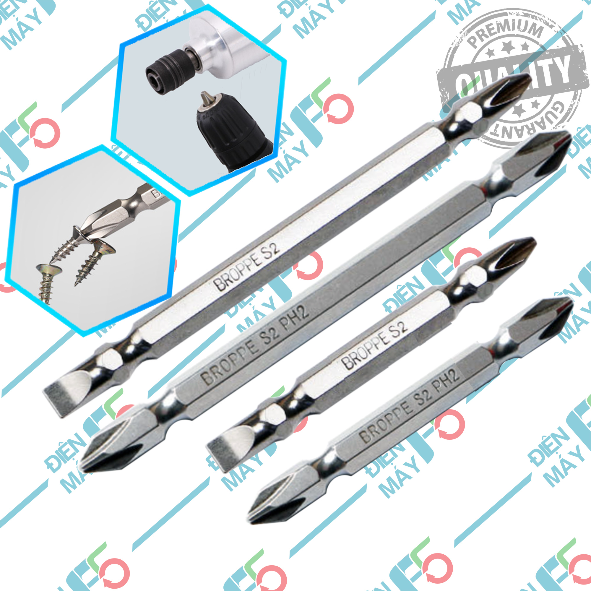 DMF5 Mũi vặn vít 2 đầu dài 100mm 65mm có nam châm
