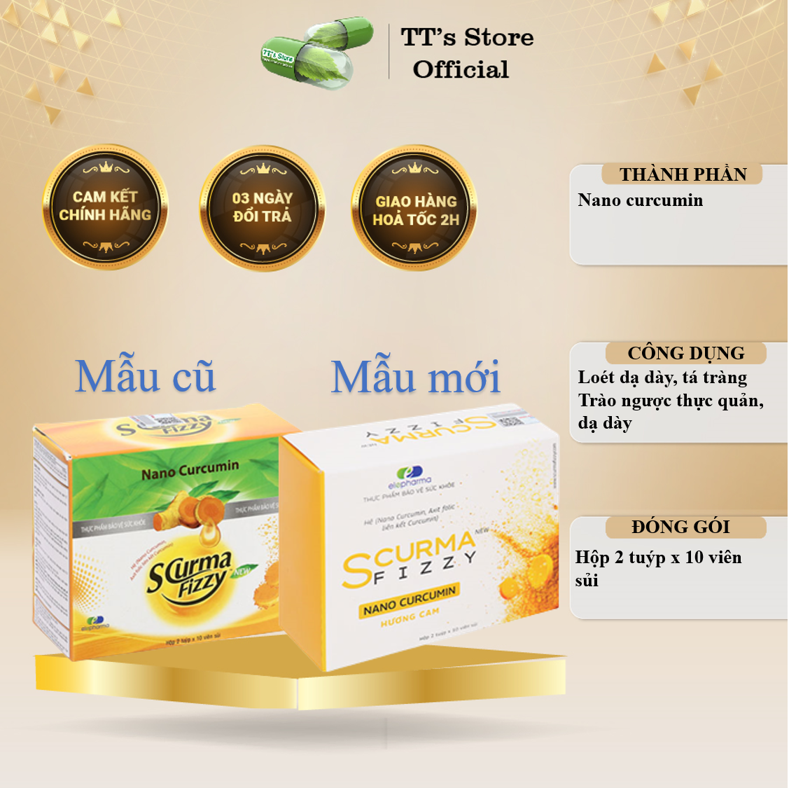 Scurma fizzy - viên sủi nghệ đau dạ dày