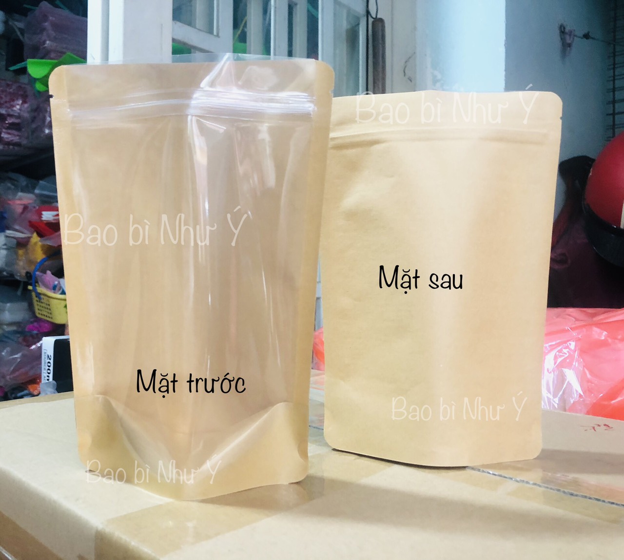 [1KG/SIZE] TÚI ZIPPER 1 MẶT GIẤY 1 MẶT TRONG