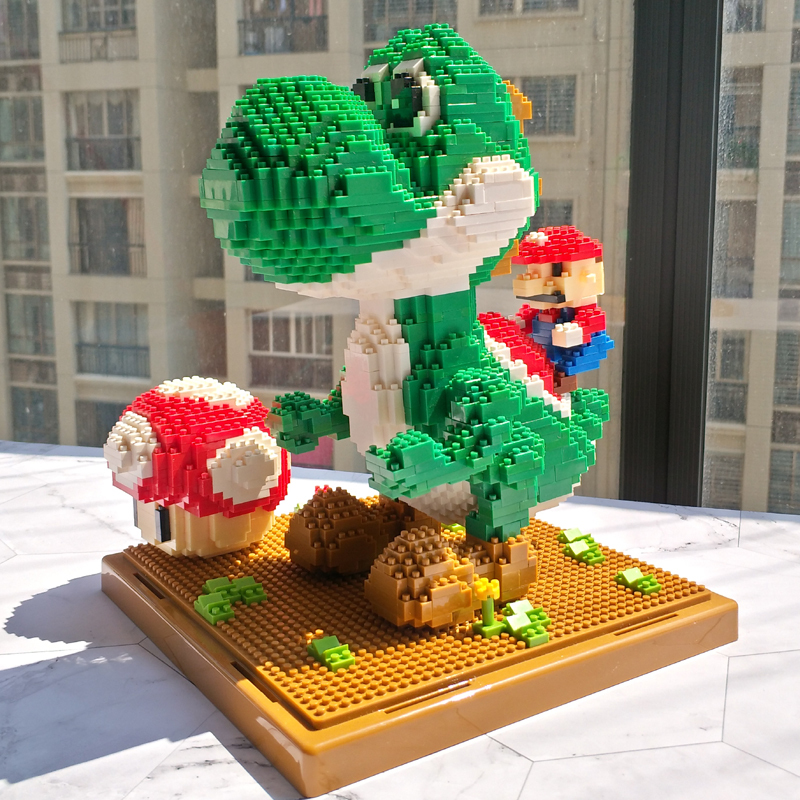 Bộ xếp hình 3D - khủng long xanh Mario